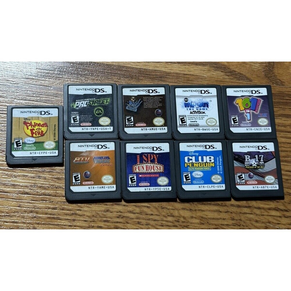 Lot Of 9 Nintendo DS Cartridge Only Games Random Kids 1 Player
